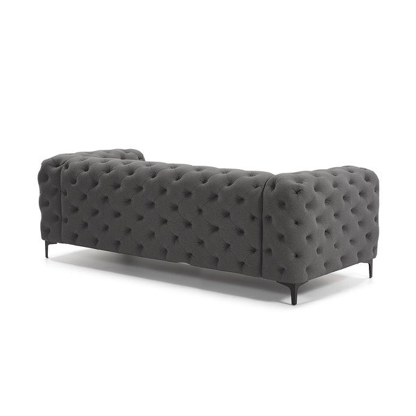 Pilka aksominė sofa "La Forma Maisha-image-2