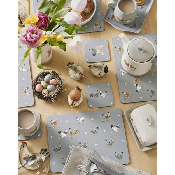 Iš kamščio padėkliukai 4 vnt. 21x29 cm Hen House – Cooksmart ®-image-4