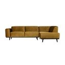 Geltonos spalvos iš velveto kampinė sofa (su dešiniuoju kampu/„L“ formos) Statement – WOOOD