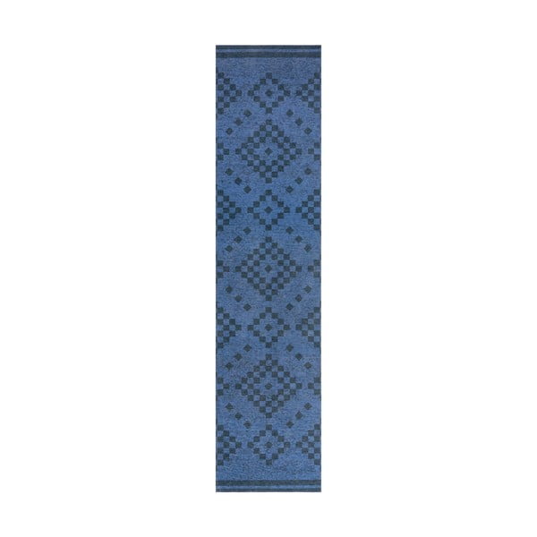 Tamsiai mėlynas dviejų sluoksnių kilimas Flair Rugs MATCH Eve Trellis, 57 x 230 cm