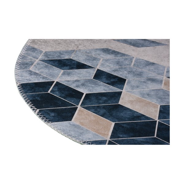 Skalbiamas kilimas baltos spalvos/mėlynos spalvos 60x100 cm – Vitaus-image-2