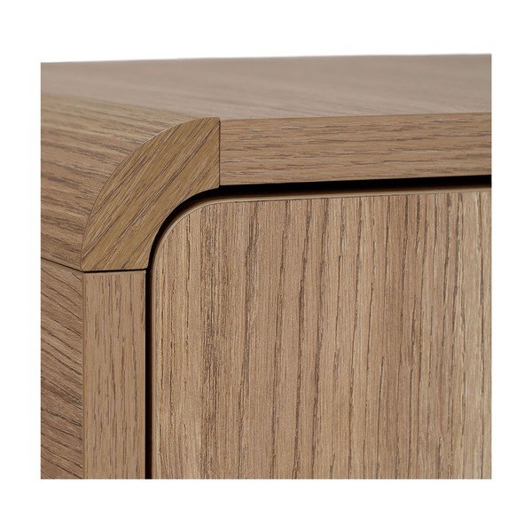 Šviesios natūralios spalvos TV spintelė iš ąžuolo 180x52x34 cm Mirel – Nordure-image-4