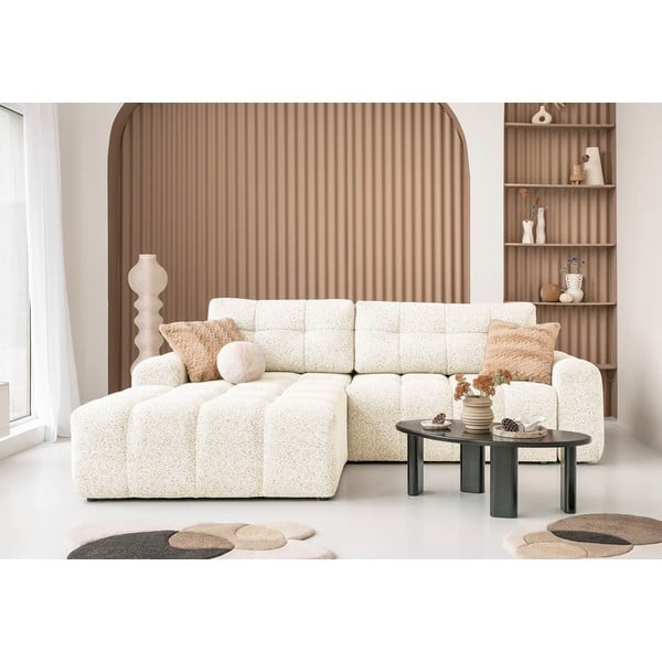 Kreminės spalvos sulankstoma/su sandėliavimo vieta modulinė kampinė sofa (su kairiuoju kampu) Lulu – Miuform-image-4