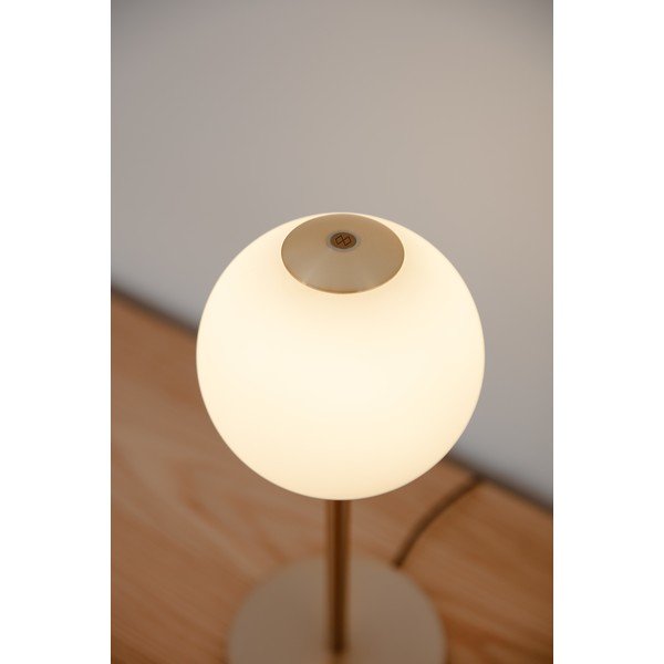 Žalvario spalvos iš metalo stalinis šviestuvas LED su pritemdymo funkcija (aukštis 37 cm) su stiklo gaubtu Audrey Table – UMAGE-image-3