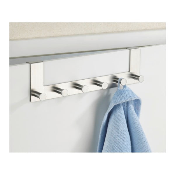 Durų pakaba su 6 kabliukais, sidabro spalvos, Wenko Celano Matt-image-1