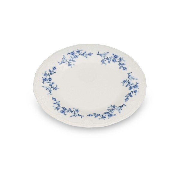 Baltos spalvos/mėlynos spalvos iš porceliano  lėkštė ø 27,5 cm Retro – BonBistro-image-3