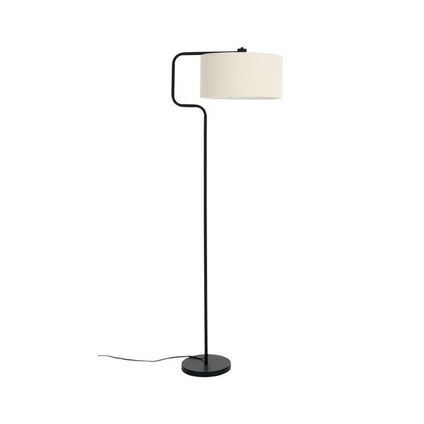 Juodos spalvos/kreminės spalvos iš tekstilės pastatomas šviestuvas (aukštis 160 cm) Josho – Ellos Home-image-4