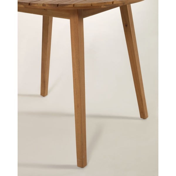 Akacijos medžio sodo stalas Kave Home Vilma, ø 90 cm-image-4