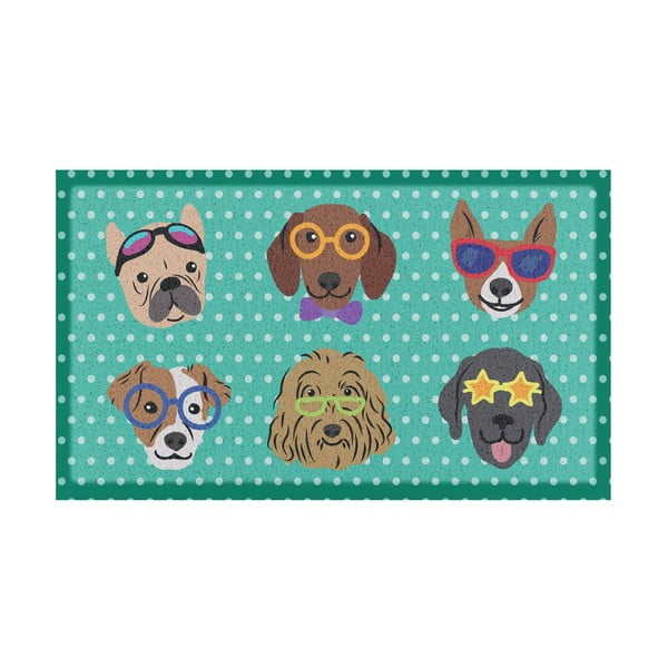 Grindų kilimėlis 40x70 cm Dogs on Polka Dots – Artsy Doormats