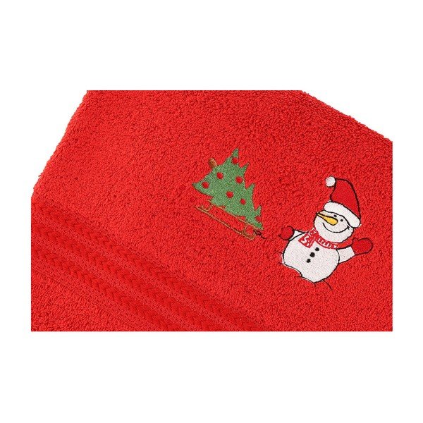 3 raudonų rankšluosčių rinkinys "Snowy Christmas-image-1