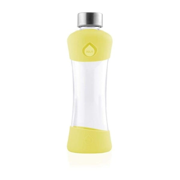 Geltonas borosilikatinio stiklo buteliukas Equa Active Lemon, 550 ml
