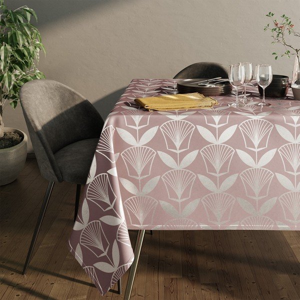 Pudros rausvos spalvos staltiesė AmeliaHome Floris, 140 x 180 cm-image-2