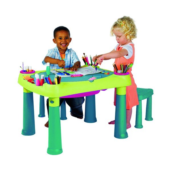 Vaikų žaidimų stalo ir 2 kėdžių rinkinys Curver Creative-image-2