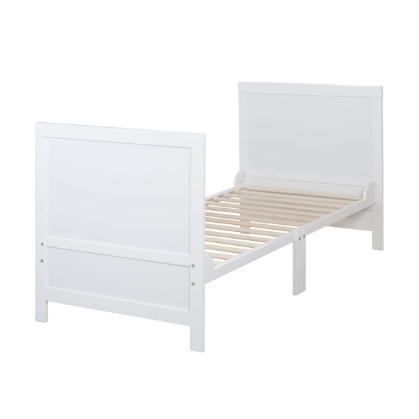 Baltos spalvos vaikiška lovelė reguliuojamas aukštis 70x140 cm Easy Sleep – Roba-image-4
