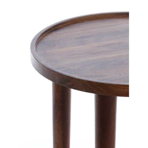 Iš akacijos masyvo apvalios formos šoninis stalas ø 45 cm Qiano – Light & Living-image-3