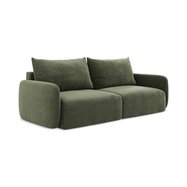 Žalios spalvos sulankstoma/su sandėliavimo vieta sofa 238 cm Kalena – Makamii-image-2