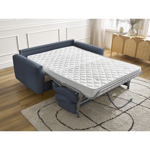 Tamsiai mėlynos spalvos sofa miegojimui/sulankstoma 220 cm Cocoone – Bobochic Paris-image-1