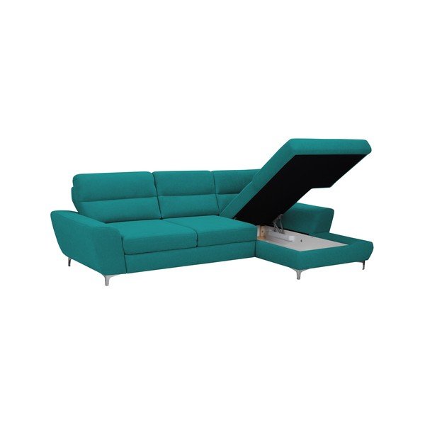 Turkio spalvos "Windsor & Co Sofos Omega" kampinė sofa lova, dešinysis kampas-image-4