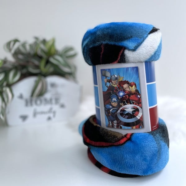 Vaikiškas pledas iš mikropliušo 100x150 cm Avengers Heroes – Jerry Fabrics-image-1