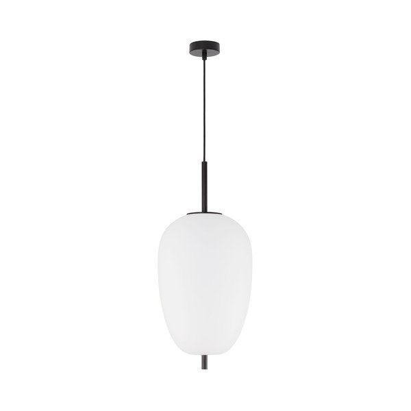 Baltos spalvos/juodos spalvos iš stiklo kabantis šviestuvas ø 27 cm Lato – Nova Luce