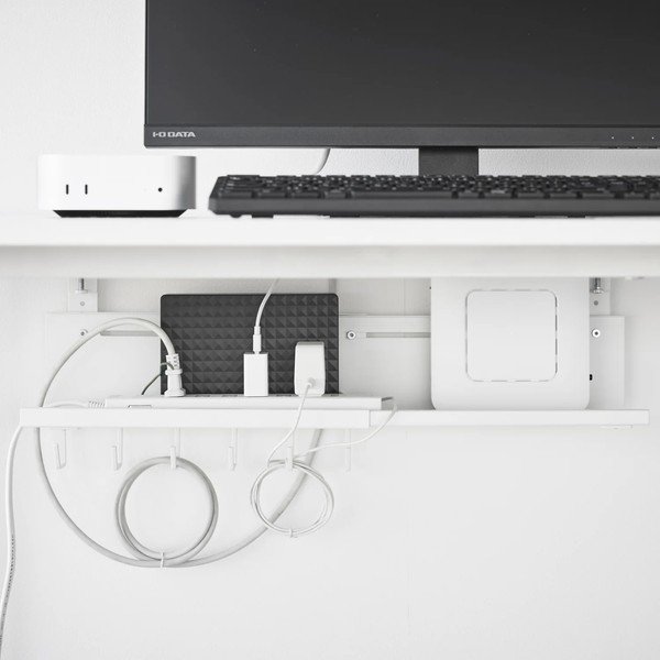 Baltos spalvos iš metalo biuro organizatorius laidams Smart – YAMAZAKI-image-1