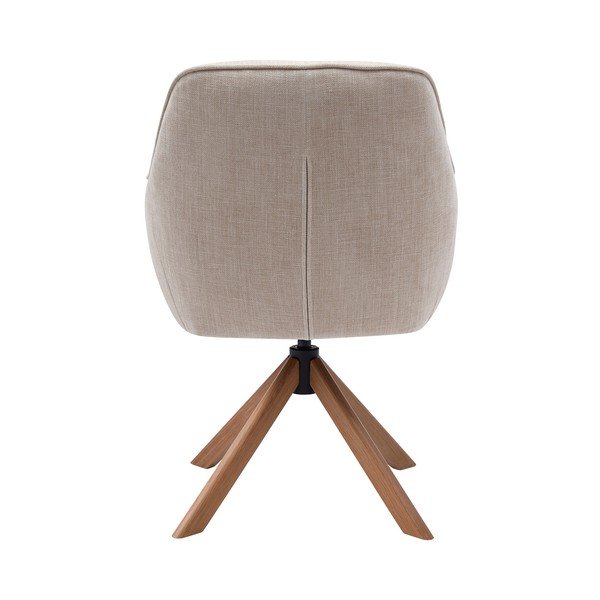Kreminės spalvos iš audinio valgomojo kėdžių komplektas 2 vnt. Avola – Unique Furniture-image-2