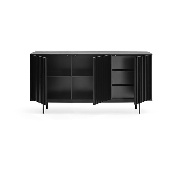Žema šoninė spintelė juodos spalvos 159x80 cm Sierra – Teulat-image-3