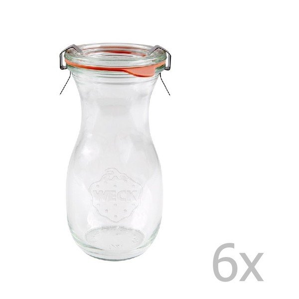 6 butelių rinkinys Weck, 290 ml
