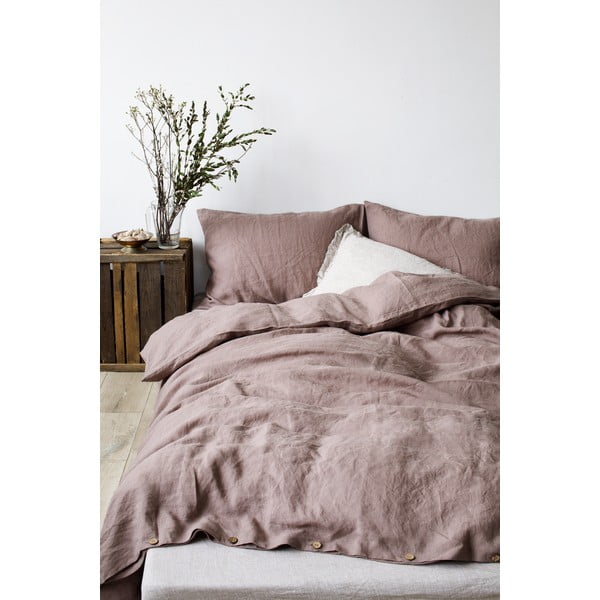 Violetinis lininis antklodės užvalkalas Linen Tales, 140 x 200 cm-image-2