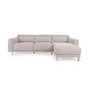 Smėlio spalvos kampinė sofa (dešinysis kampas) Singa - Kave Home