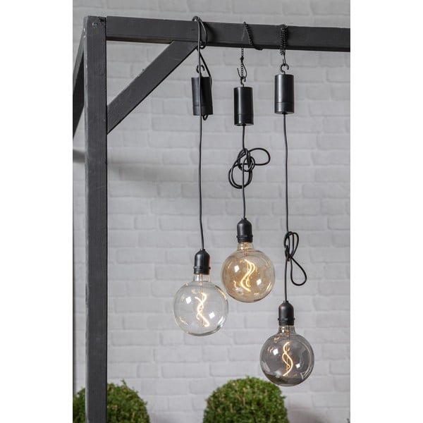 Juoda lauko LED šviesos dekoracija Star Trading Stiklo kamuolys, ilgis 1 m-image-4