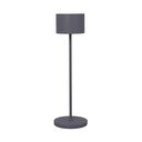 Tamsiai pilka nešiojama LED lempa Blomus Farol