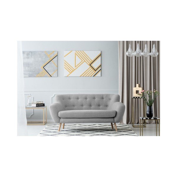 Šviesiai pilka dvivietė sofa "Kooko Home Pop-image-1