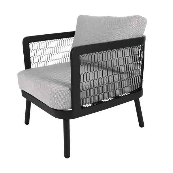 Pilkos spalvos iš aliuminio sodo poilsio baldų komplektas 5 žmonėms Edinburgh – Rojaplast-image-2