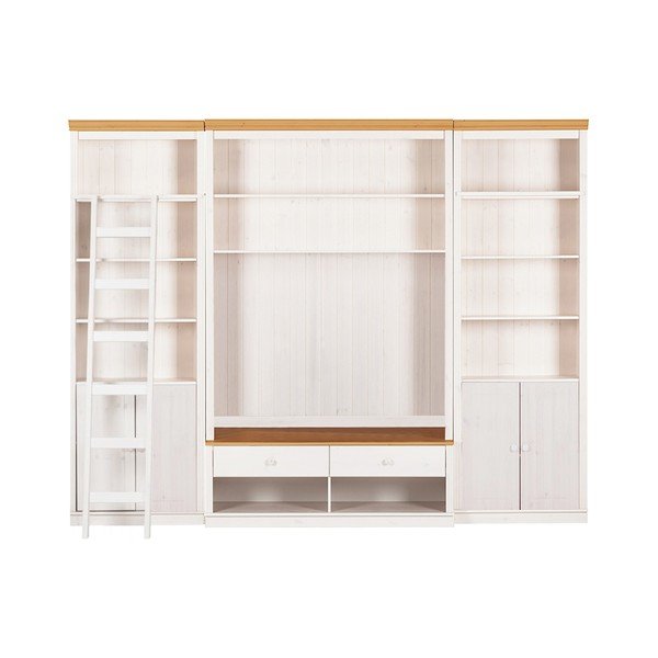 Iš pušies masyvo TV spintelių komplektas baltos spalvos 288x223 cm Anita – Støraa