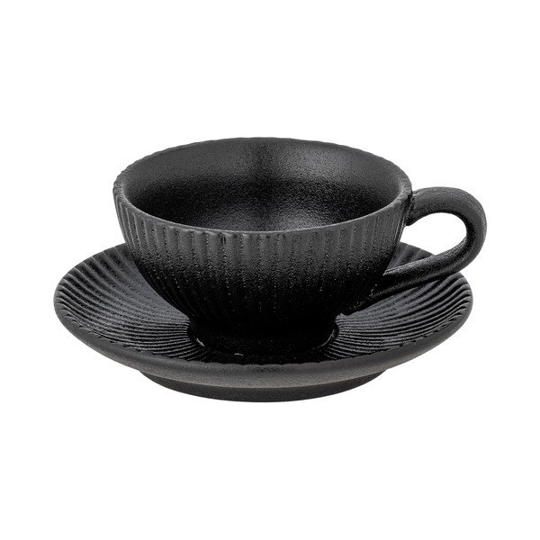 Juodos spalvos iš keramikos puodelis kapučino 200 ml Neri – Bloomingville-image-4