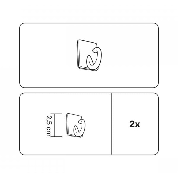 2 lipnūs kabliukai vitražo strypeliui - Gardinia-image-1