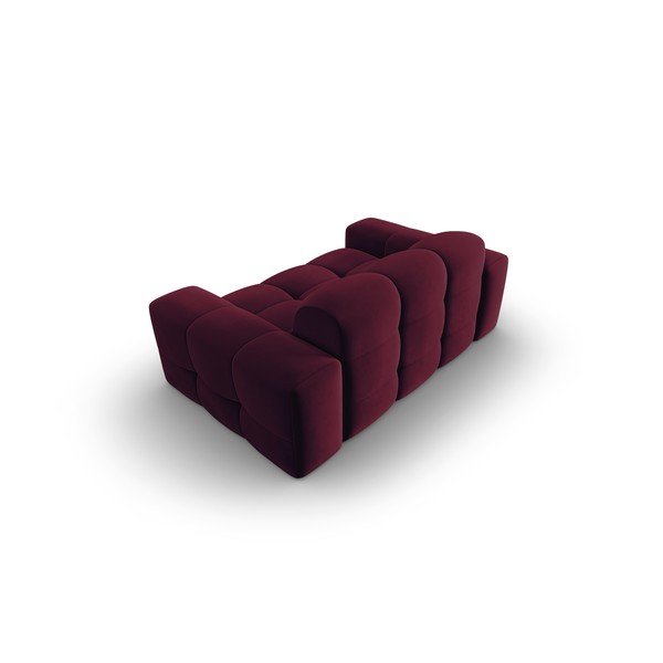 Bordo spalvos aksomo sofa 156 cm Kendal - Micadoni Home-image-4