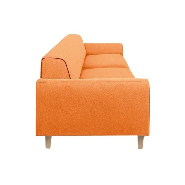 Oranžinė trijų vietų sofa "Kooko Home Jazz-image-2