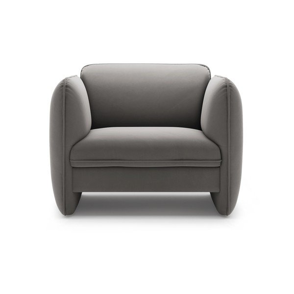 Tamsiai pilkos spalvos krėslas iš velveto Georgia – Micadoni -image-2