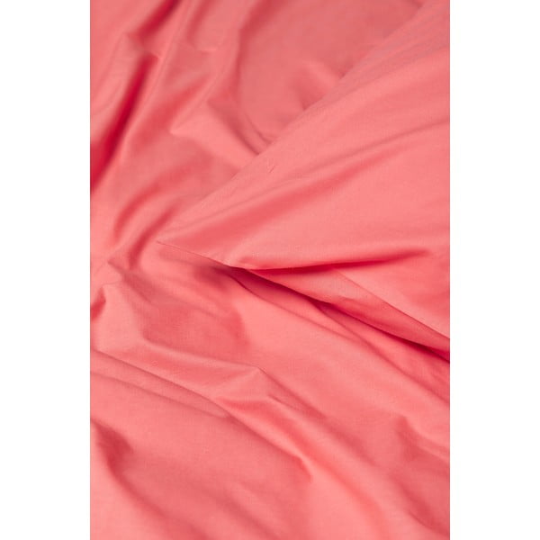 Koralinės rožinės spalvos medvilninė dvivietė patalynė Bonami Selection, 200 x 220 cm-image-1