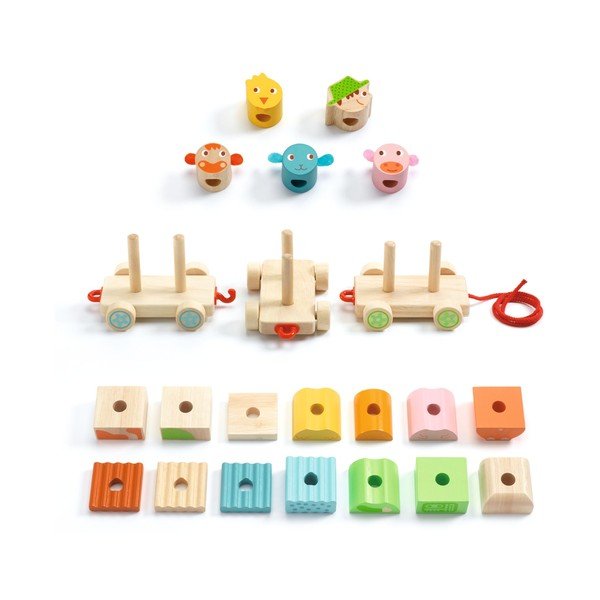 Vaikiškas medinis traukinukas Djeco FarmTrain-image-2