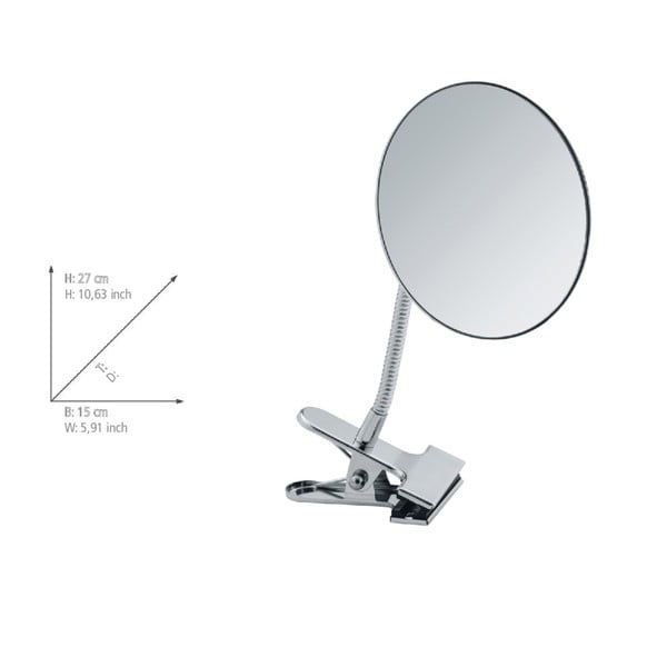 Kosmetinis didinantis veidrodis (5x) ø 15 cm Clip – Wenko-image-3