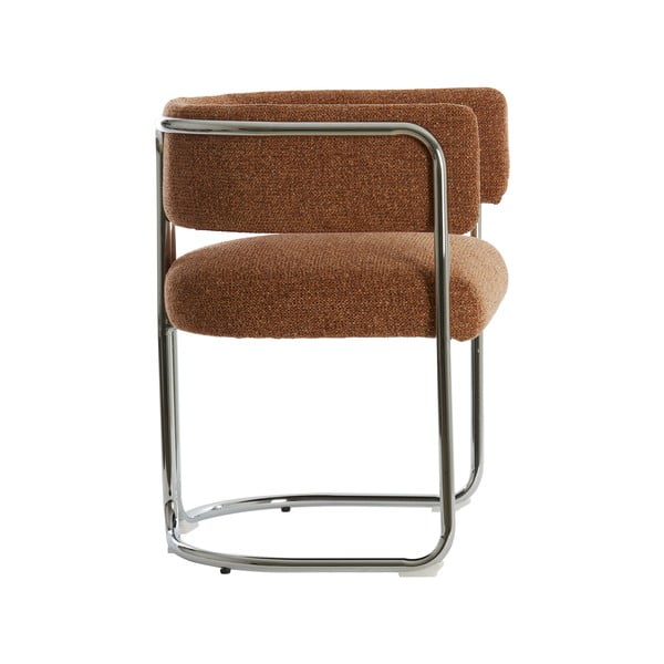 Šviesiai rudos spalvos iš audinio valgomojo kėdė su porankiais Adante – Light & Living-image-4