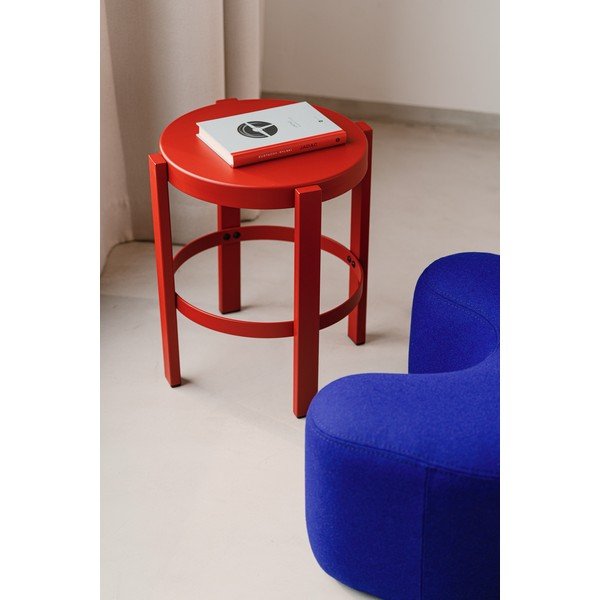 Raudonos spalvos iš plieno taburetė Doon – noo.ma-image-1