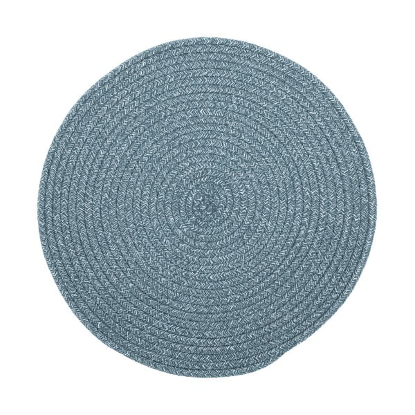 Mėlynas medvilnės mišinio kilimėlis Tiseco Home Studio, ø 38 cm