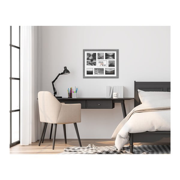 Pilkas rėmelis 8 nuotraukoms Styler Yellowstone, 51 x 41 cm-image-1