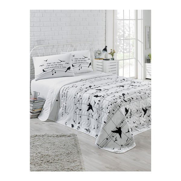 Dygsniuota lovatiesė dvigulei lovai ir 2 pagalvių užvalkalai Kimberle, 200 x 220 cm