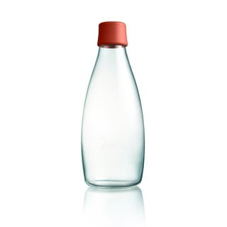Tamsiai oranžinis ReTap stiklinis butelis su neribota garantija, 800 ml