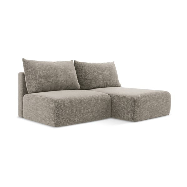 Smėlio spalvos sulankstoma/su sandėliavimo vieta kampinė sofa (su dešiniuoju kampu) Kalena – Makamii-image-3